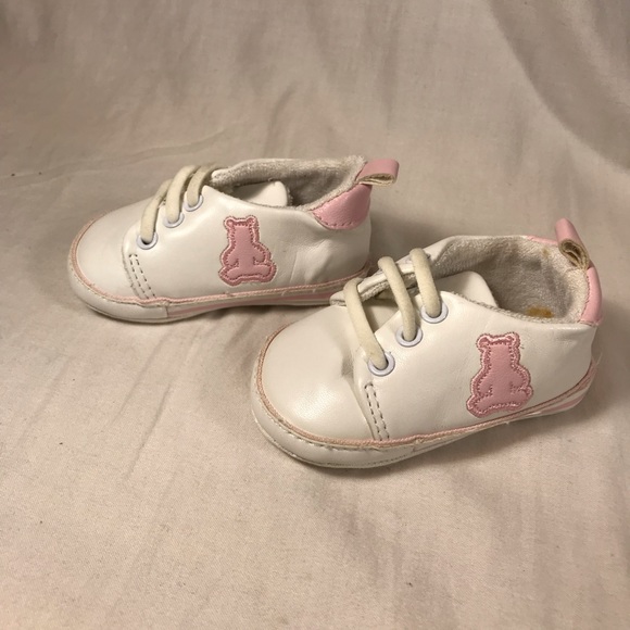 Baby Gap Girls Crib Shoe 6-12 Months Booties Bear - Picture 2 of 10